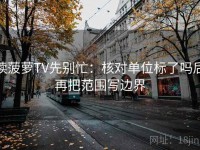 读菠萝TV先别忙：核对单位标了吗后再把范围写边界