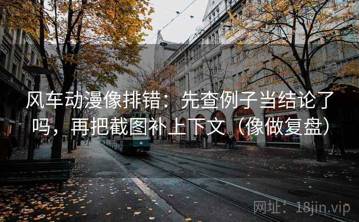 风车动漫像排错：先查例子当结论了吗，再把截图补上下文（像做复盘）